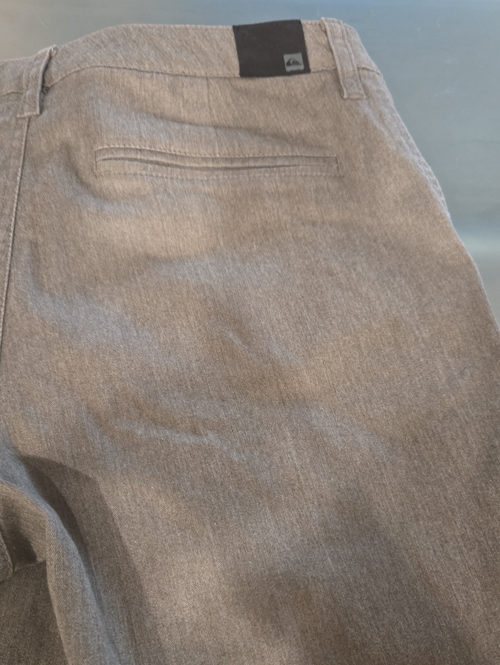 Quiksilver Men's Heather Gray Flat-Front Stretch Shorts